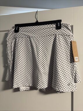 White Polka Dot Circle Skirt - Women